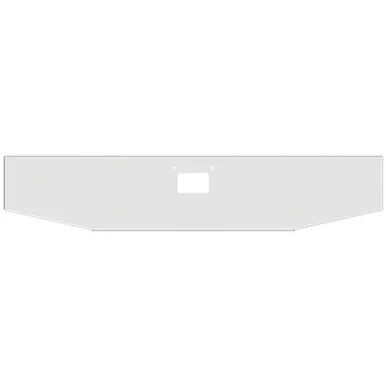 22 Inch Boxed End Tapered Bumper W/ Mounting & Tow/Hitch Holes W/ 2 Tow Holes And UST Mounting Plate For Peterbilt 378/ 379 Conventional 1987-2007